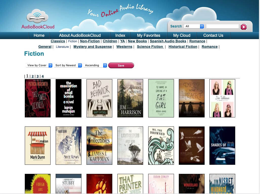 Homepage of Audiobook Cloud