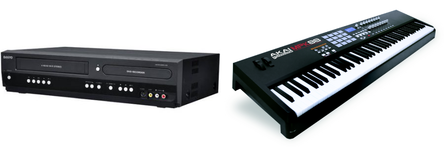 DVD converter and music keyboard | Convertisseur DVD et clavier musical