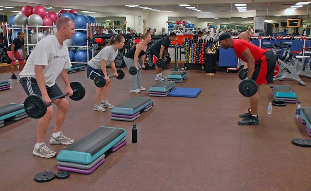 Photo of weightlifters in a gym
